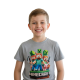 Koszulka Minecraft dziecięca szara bawełniana krótki rękaw t-shirt