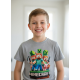 Koszulka Minecraft dziecięca szara bawełniana krótki rękaw t-shirt