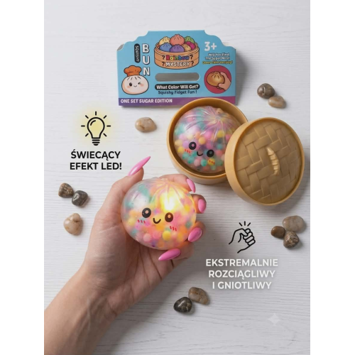 Gniotek Antystresowy Pieróg Dumpling Squishy w Pudełku Mystery Sciskacz
